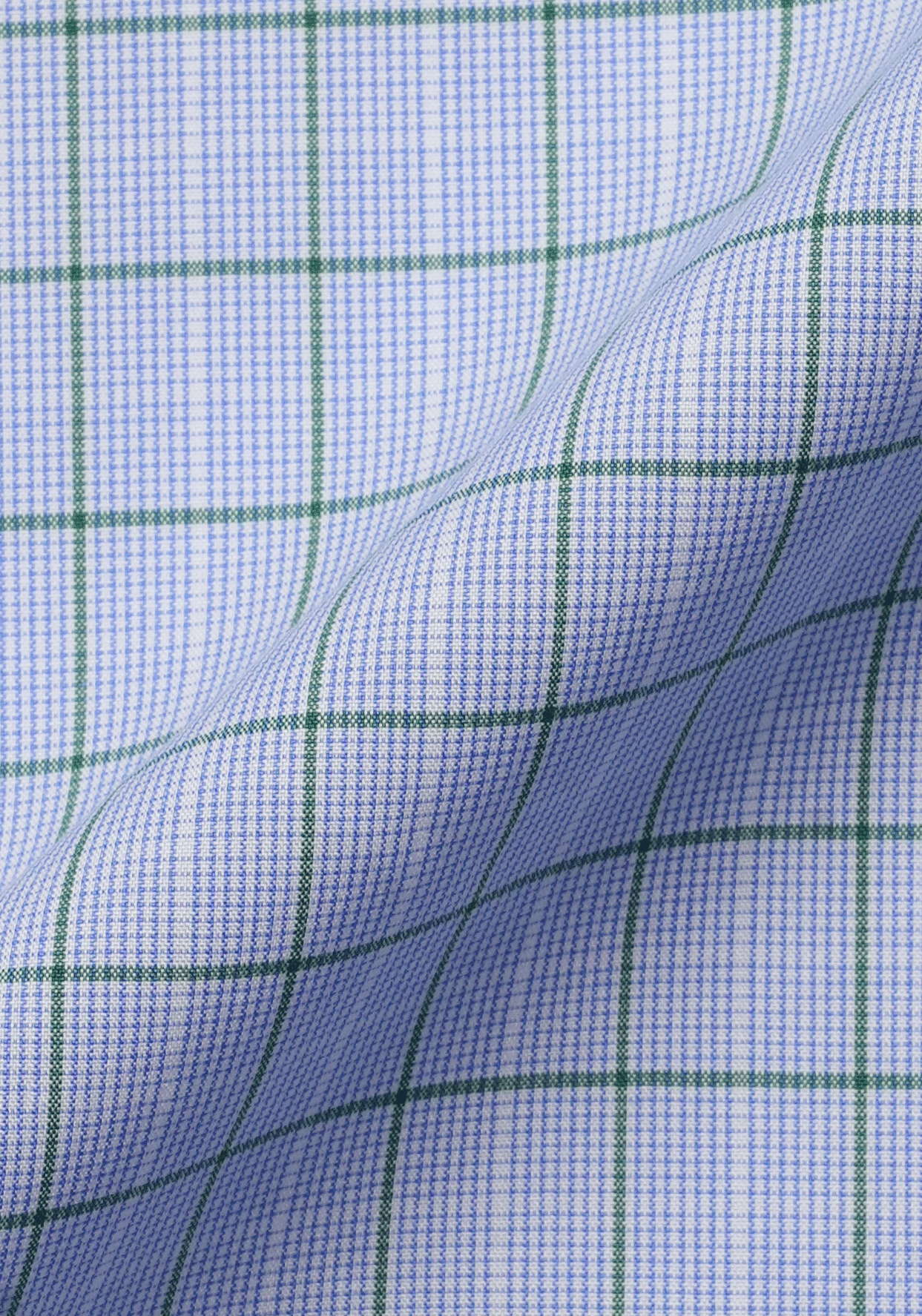 Supima Blue Green Windowpane
