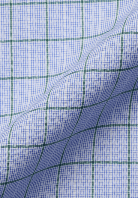 Supima Blue Green Windowpane