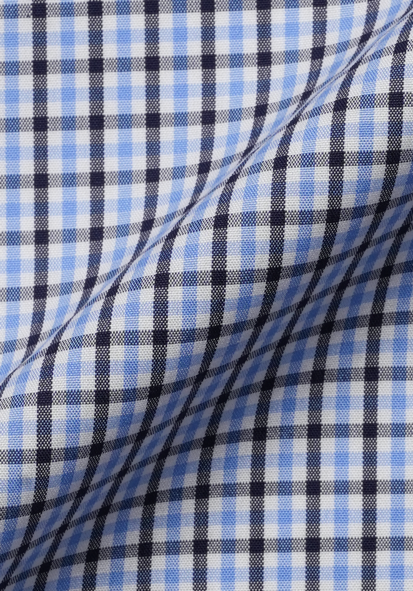 Supima Blue Tatersall Check-Easy Care