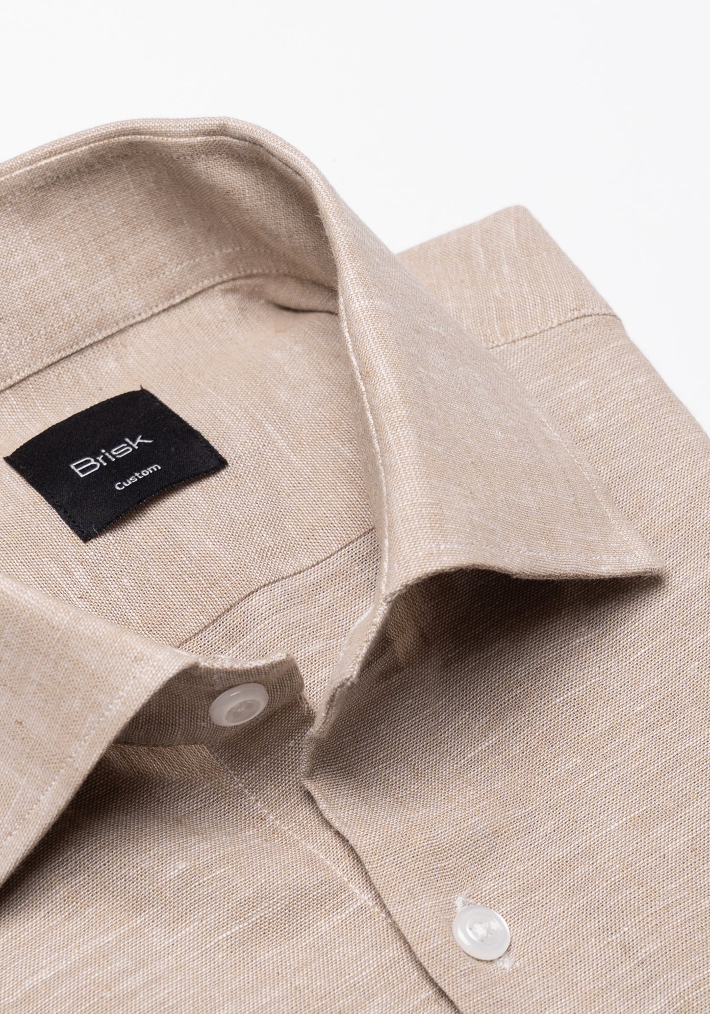 Tan Cotton-Linen Shirt