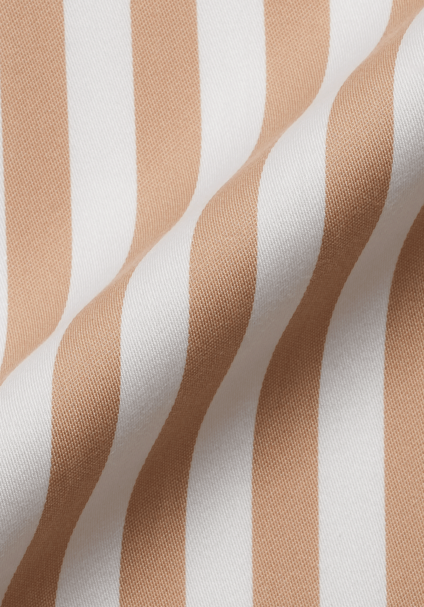 Tan Combed Cotton Bold Stripes