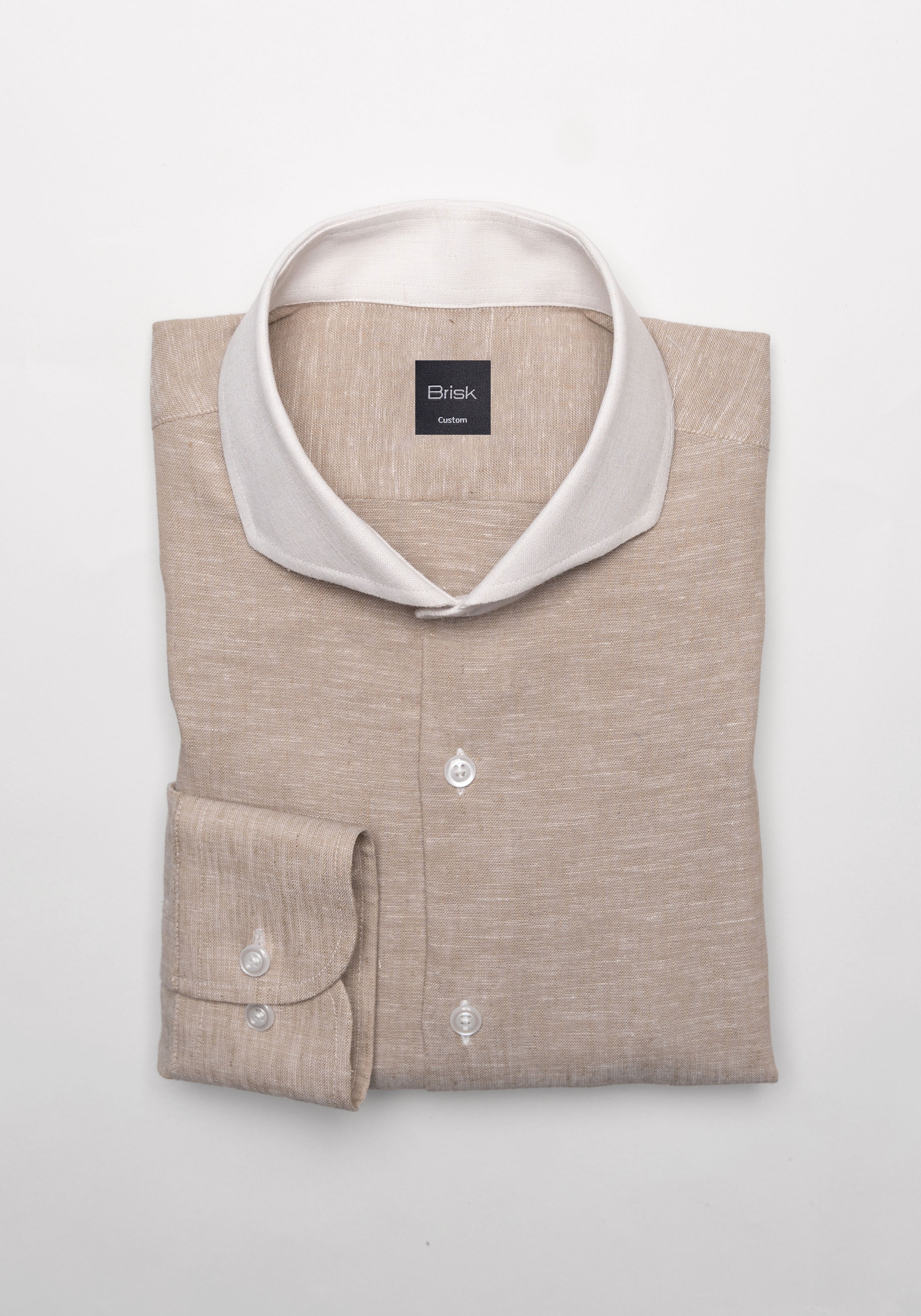 extreme cutaway collar dress shirt Extreme Cutaway Collar End-on-End Dress Shirt