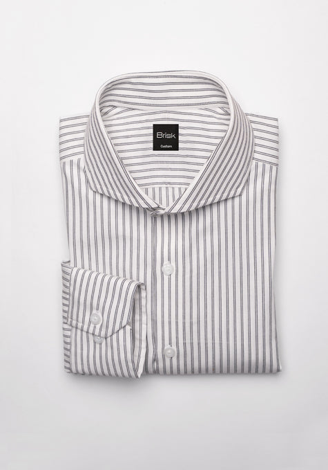 Black On White Oxford Stripes Shirt