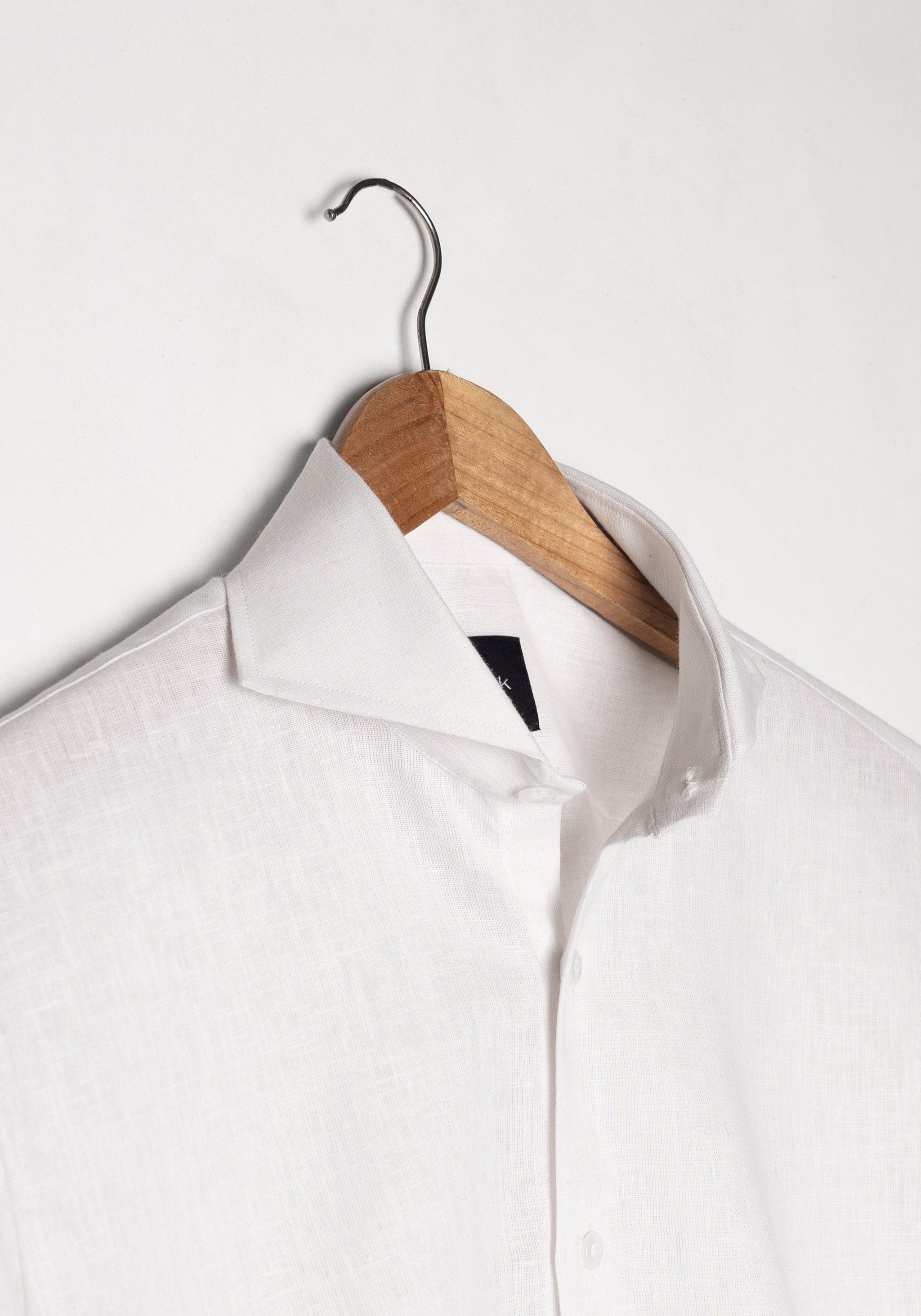 White Cotton-Linen Shirt 15.5 / Modern White Cotton-Linen Shirt 15.5 / Modern