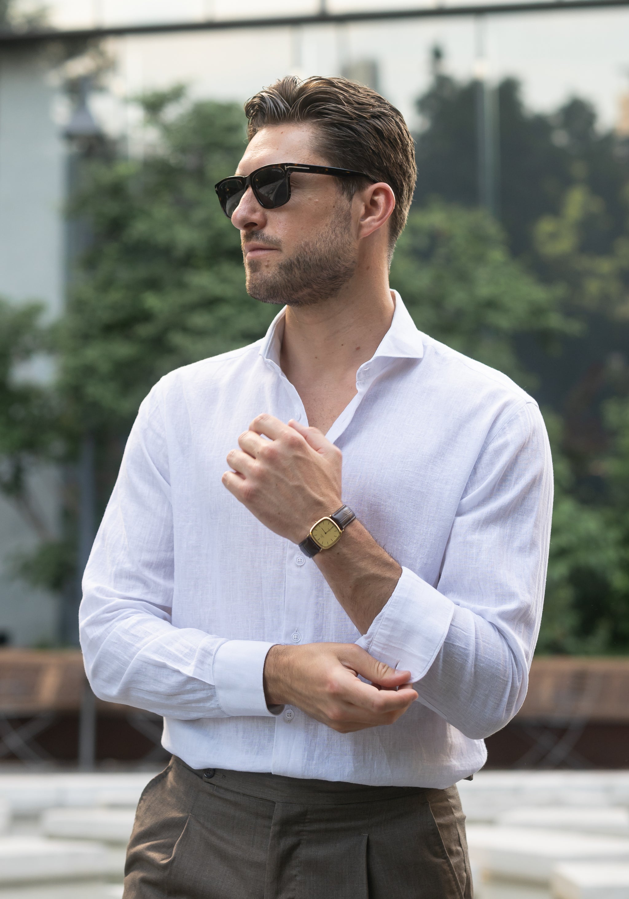linen dress shirt white Classic Linen Shirt