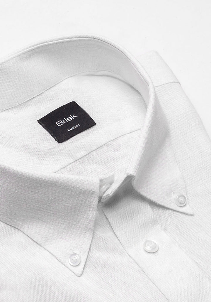 White Cotton-Linen Shirt