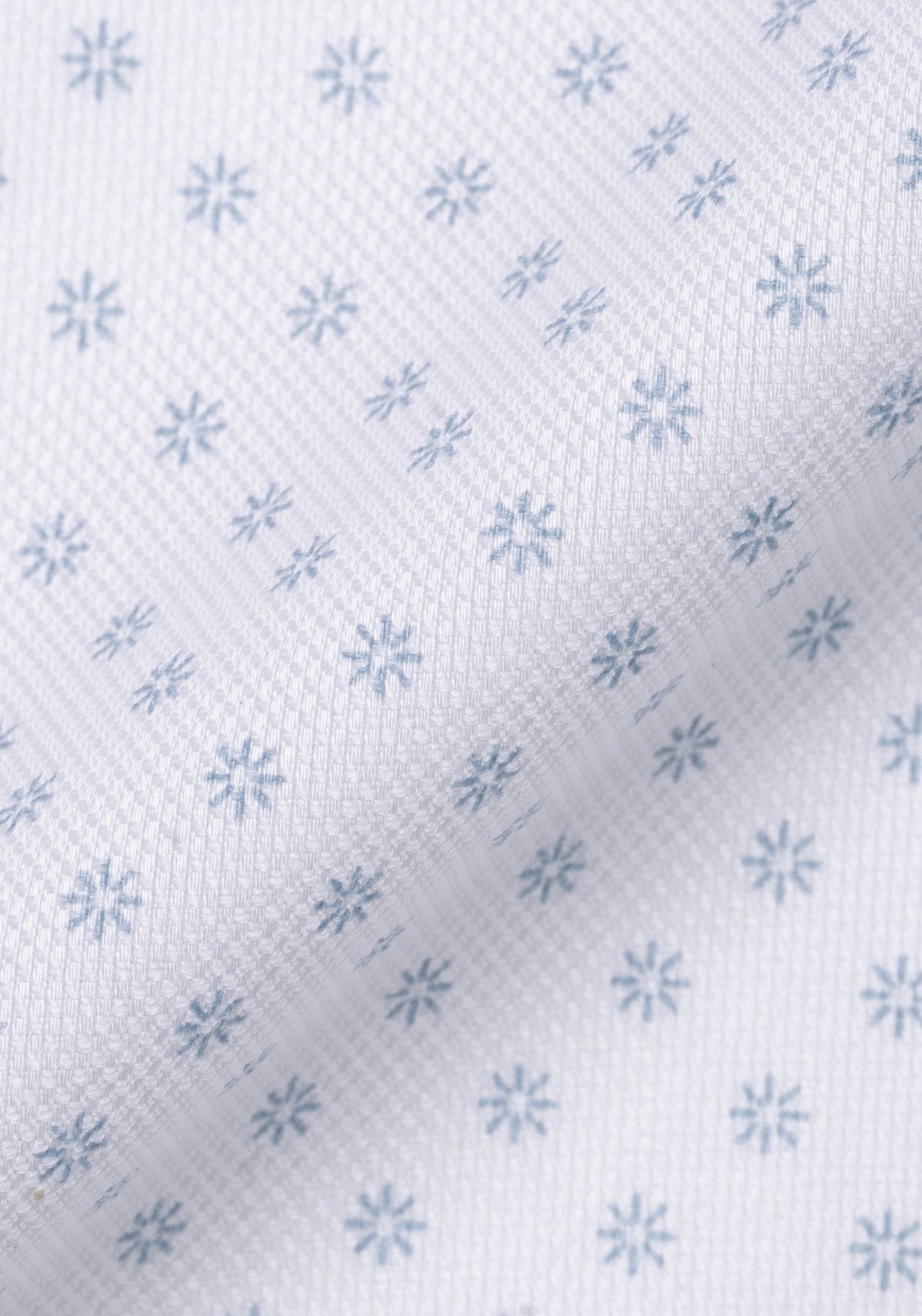 White Dobby Summer Print Stretch