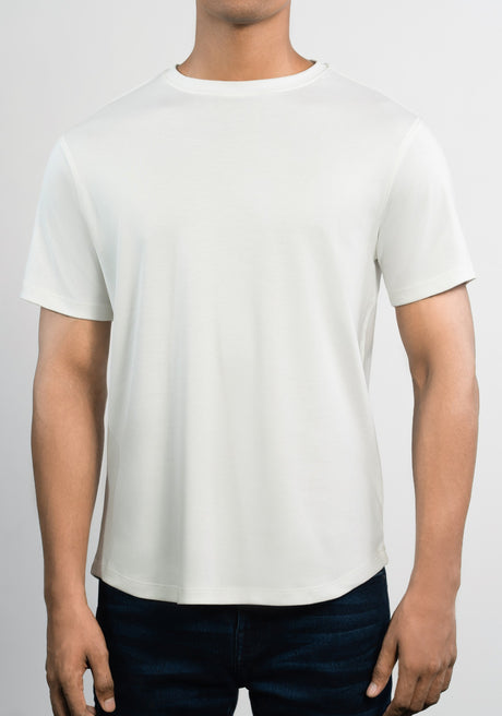 White Pima Cotton Crew T-Shirt