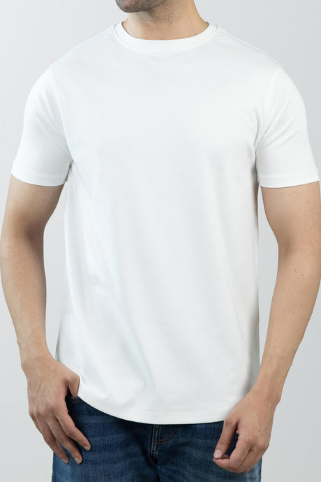 White Pima Cotton Crew T-Shirt
