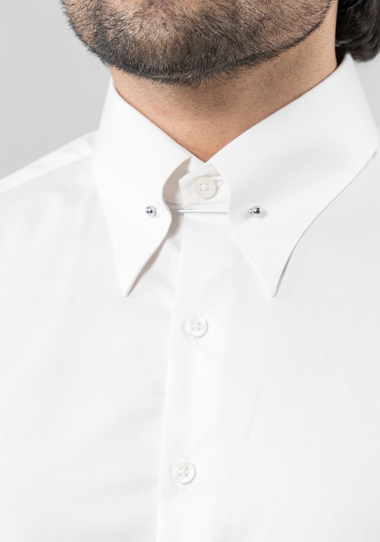 White 60's Poplin Collar Pin Shirt 21 / Modern White 60's Poplin Collar Pin Shirt 21 / Modern