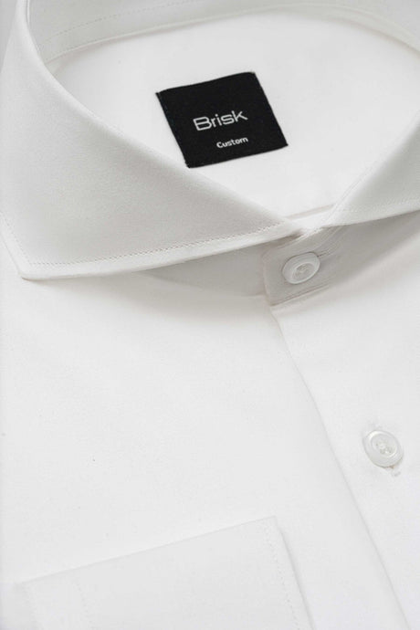 White Stretch Sateen Shirt1