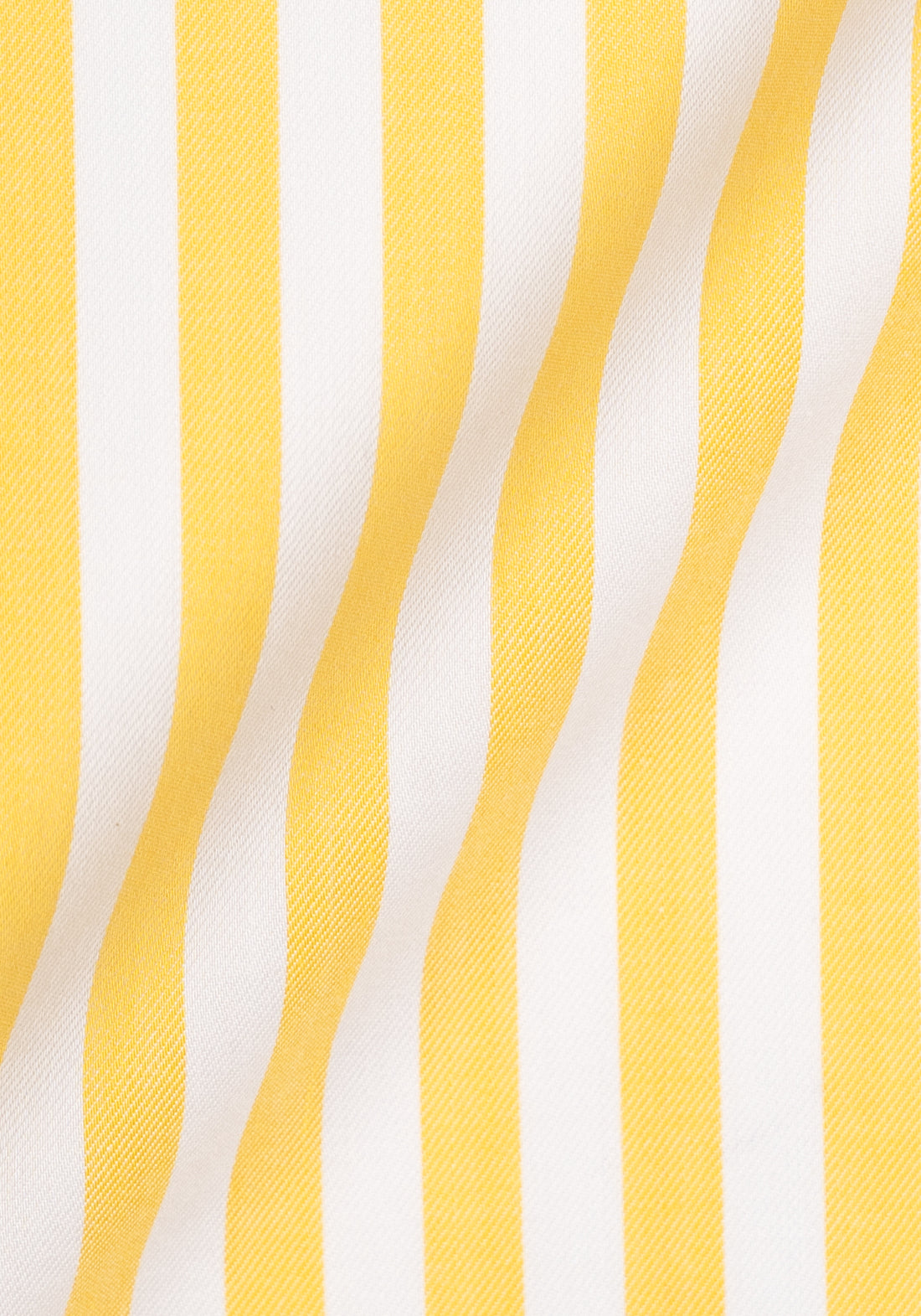 Yellow Bold Twill Stripes Pima Cotton - Wrinkle Resistant