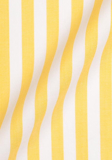 Yellow Bold Twill Stripes Pima Cotton - Wrinkle Resistant