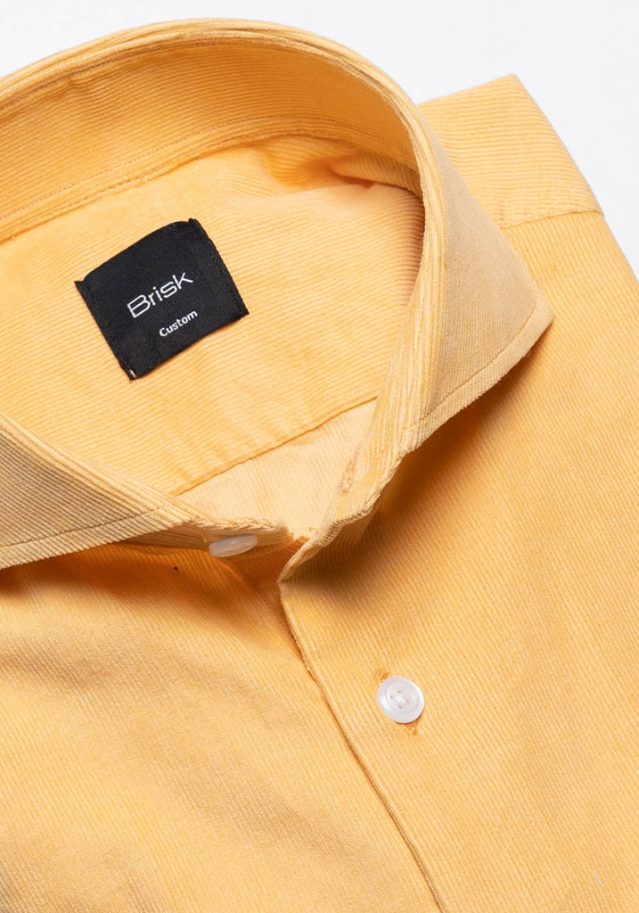 Yellow Soft Corduroy Shirt