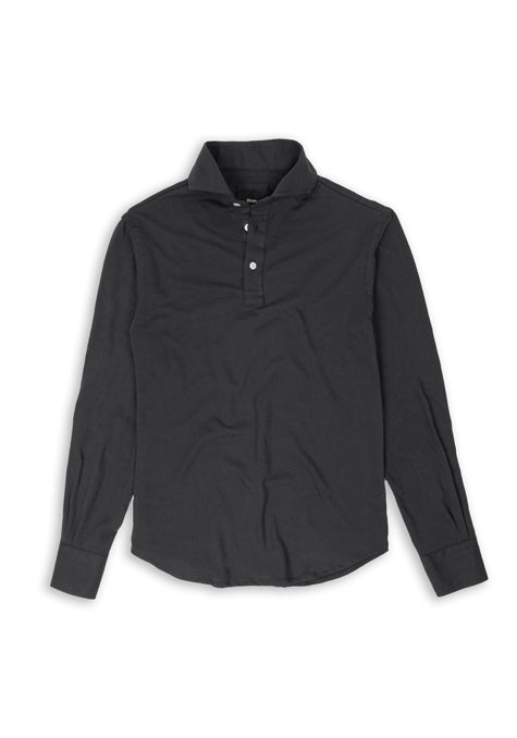 Grey Feather Soft Piqué Full Sleeve Polo Shirt