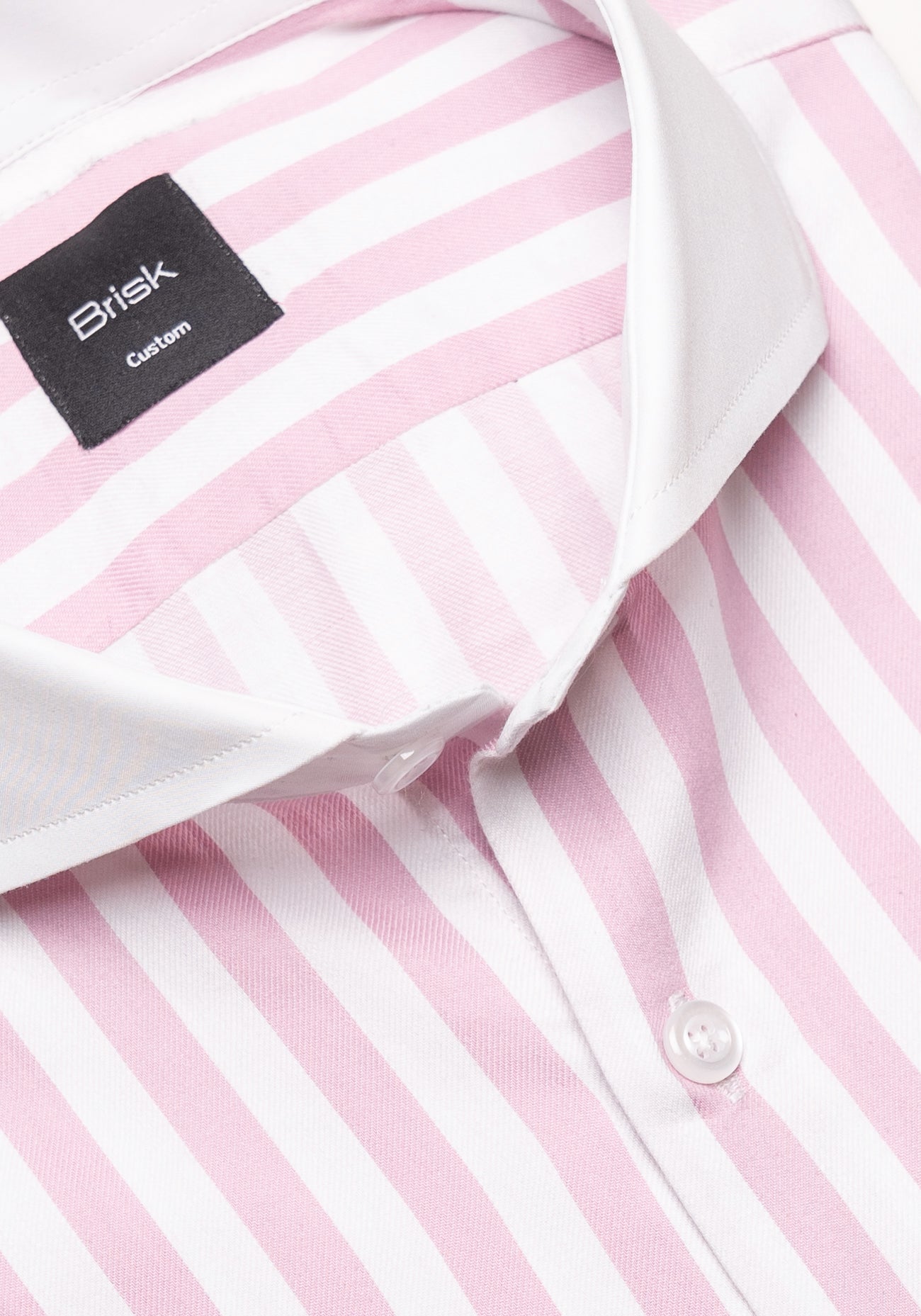 Pink Bold Twill Stripes Pima Cotton Shirt