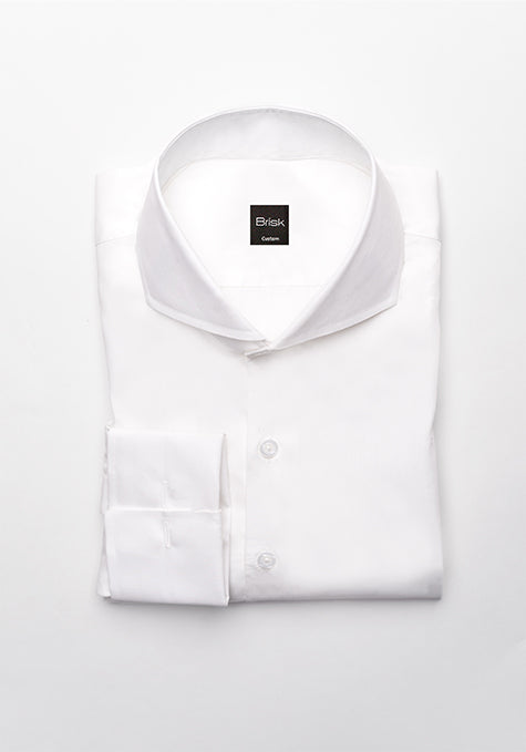 cut away collar dress shirts White 60's Poplin Shirt - Extreme Best white dress shirts particle board dressing table Color:Right Pink Royal Blue And Black