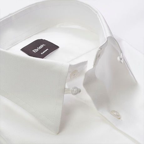 Egyptian White Tab Collar Shirt 21 / Slim