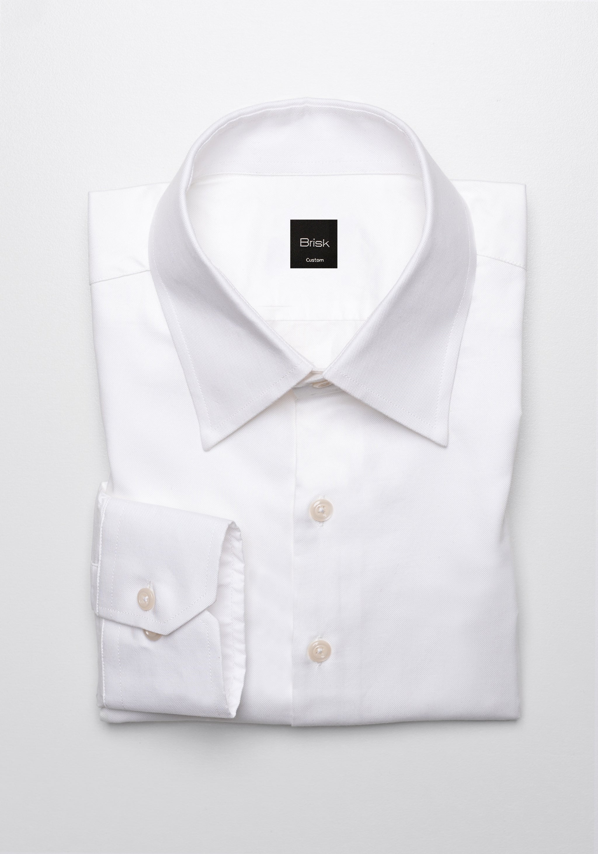 Egyptian Pearl White Pinpoint Shirt 21 / Modern