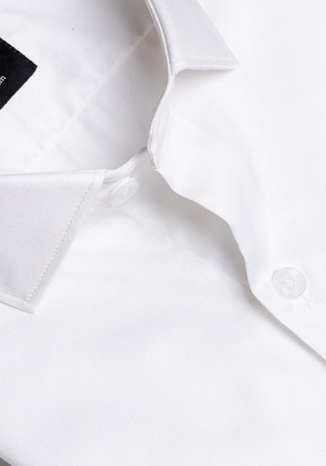 egyptian cotton white dress shirts Men's Egyptian Cotton Slim Fit White Tennis Collar Dress Shirt