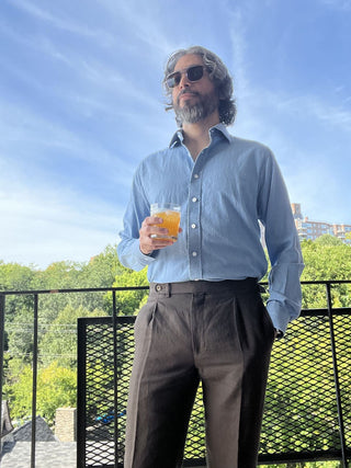 Pio G., a Brisk customer, wearing Brisk